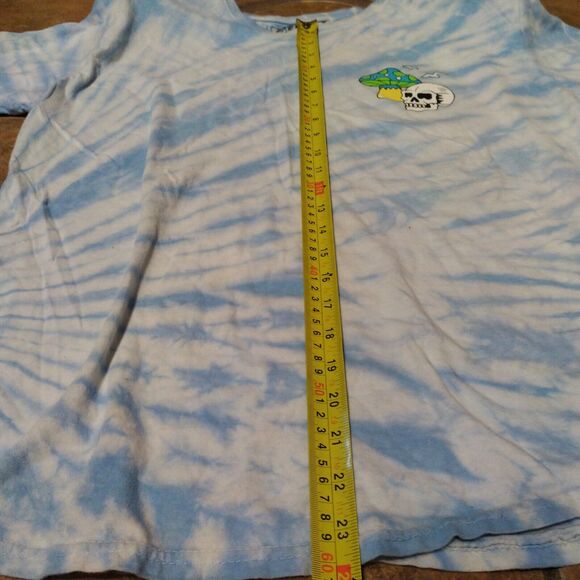 Dikotomy DK T-shirt Men's L Large LG Tie-Dye Blue Short Sleeve Skull Myshroom - Picture 4 of 8